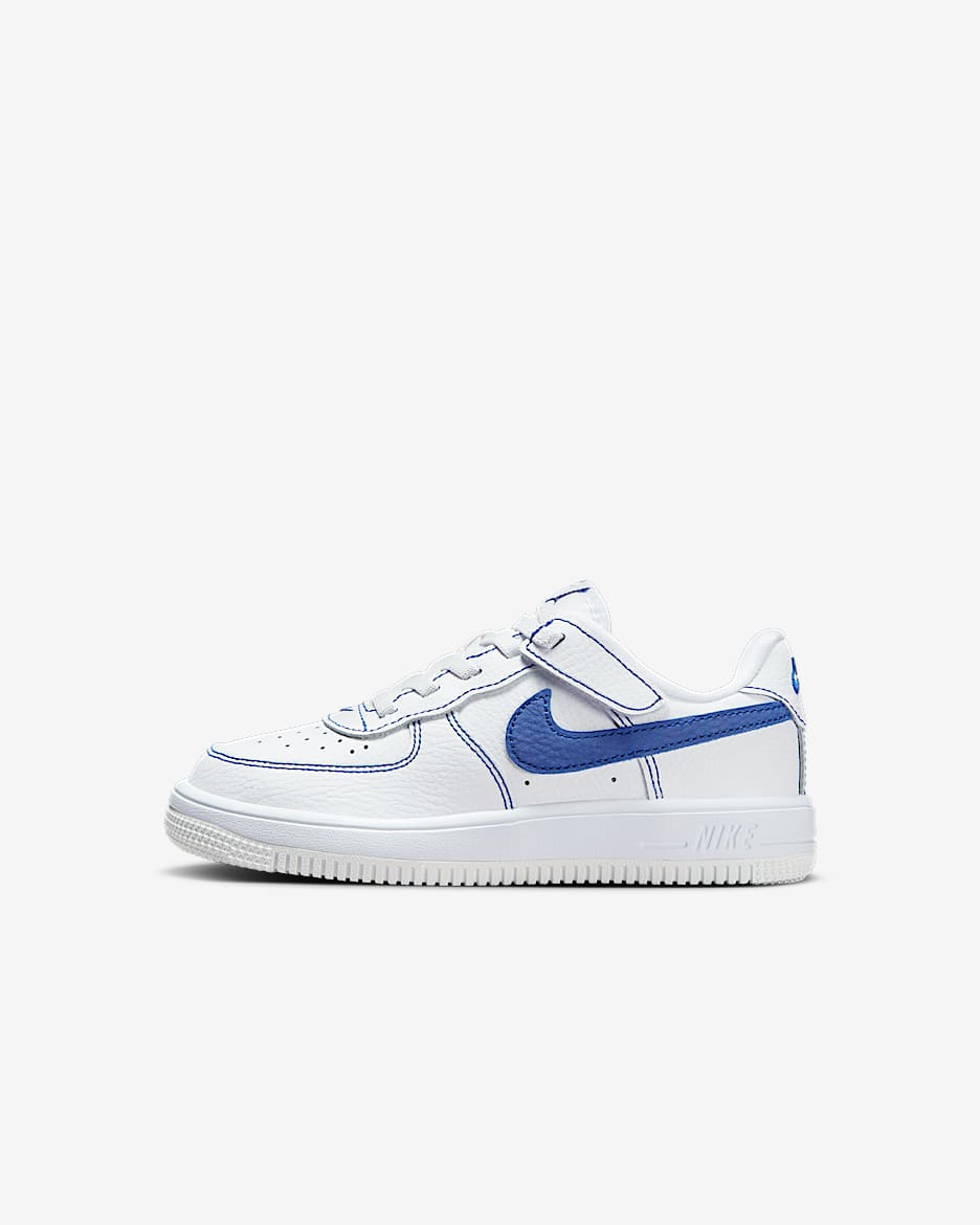 Nike Force 1 Low LV8 EasyOn Sabatilles - Nen/a petit/a - Blanc/Deep Royal Blue