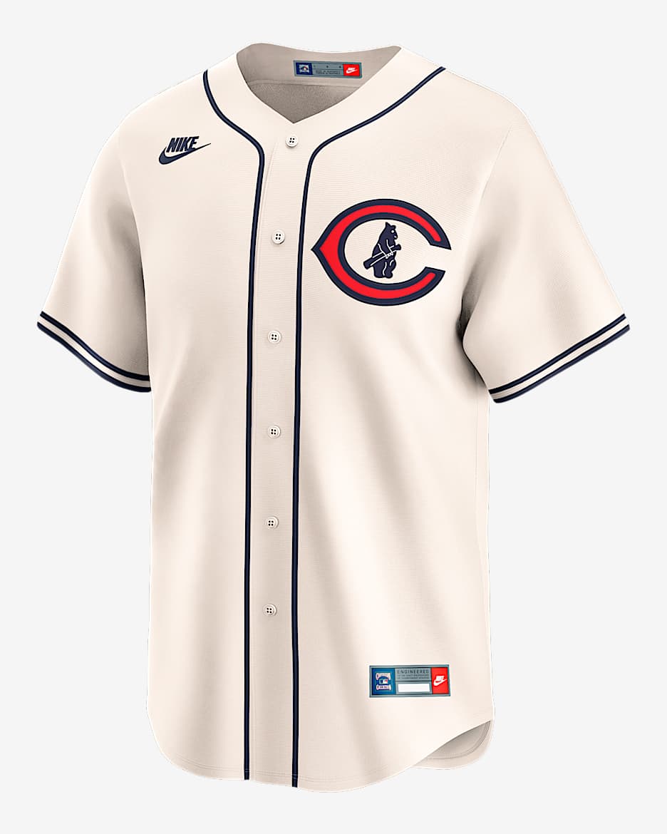 Jersey Nike Dri-FIT ADV de la MLB Limited para hombre Seiya Suzuki Chicago Cubs Cooperstown - Crema