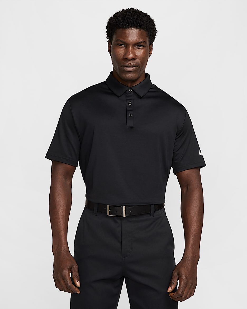 Nike Tour Men's Dri-FIT Golf Polo - Black/White