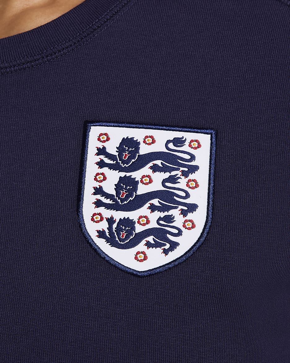 England Travel Nike Football Short-Sleeve Top - Purple Ink/Sesame/White