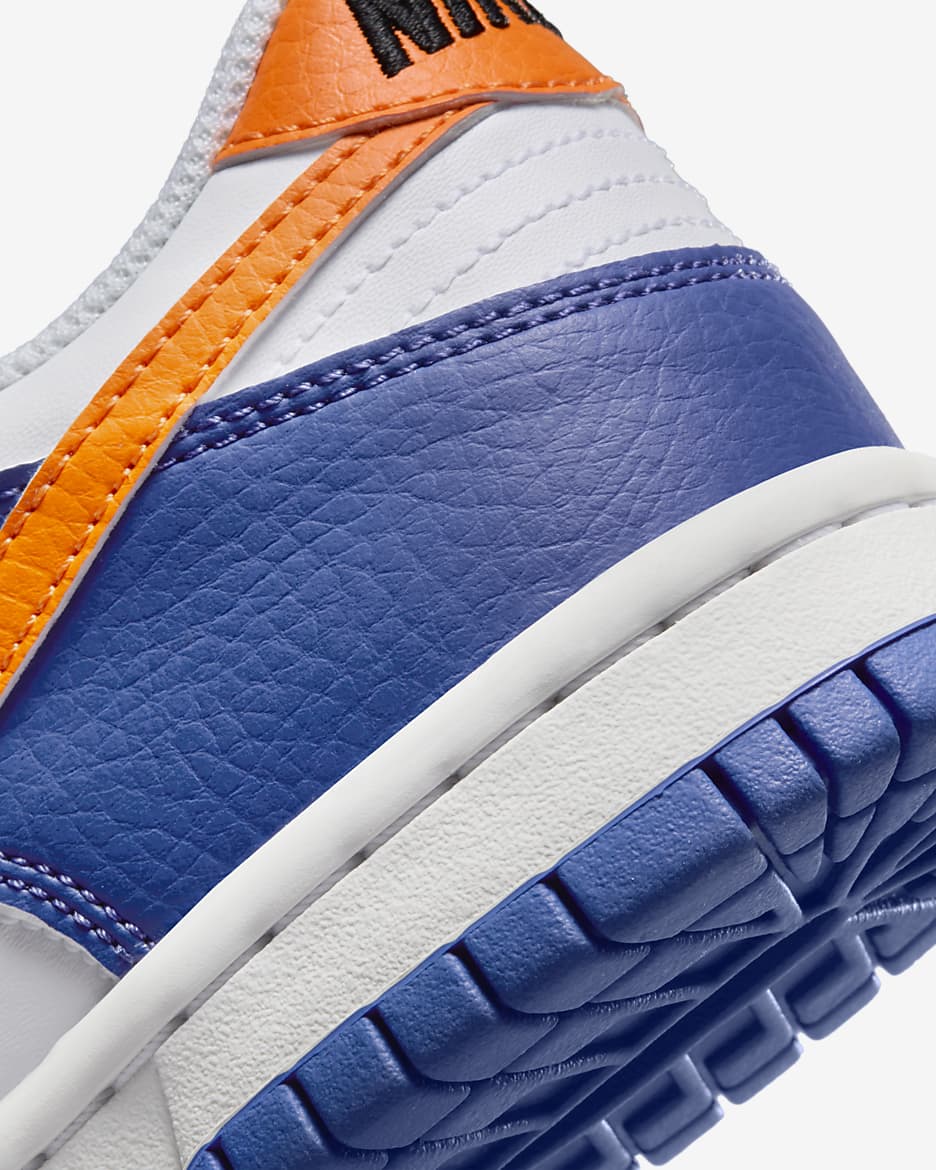 Nike Dunk Low Older Kids' Shoes - Blue Joy/White/Black/Bright Mandarin