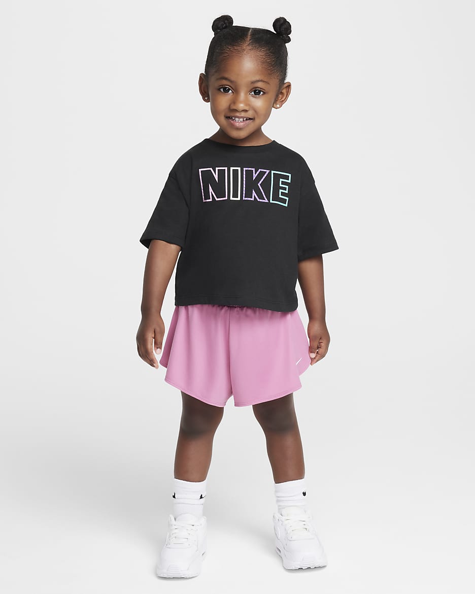 T-shirt Nike Femme Pop pour tout-petit - Noir