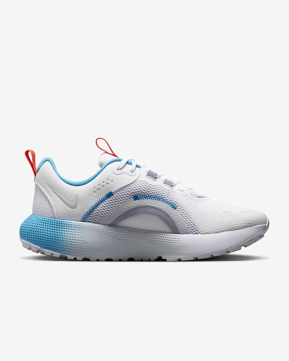 Nike React Escape Run 2 Women's Road Running Shoes - White/Blue Lightning/Ashen Slate/Metallic Platinum