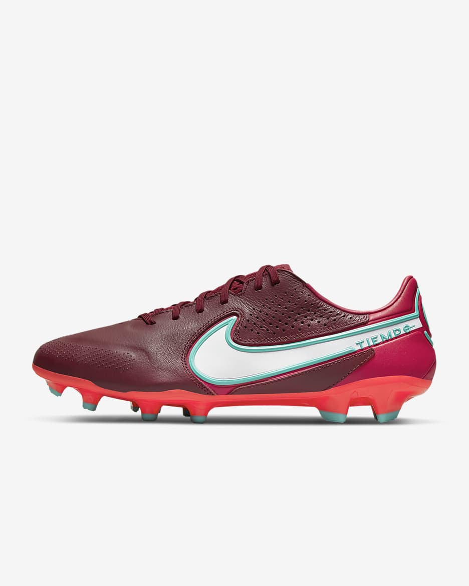 Kopačka Nike Tiempo Legend 9 Pro FG na pevný povrch - Team Red/Mystic Hibiscus/Bílá
