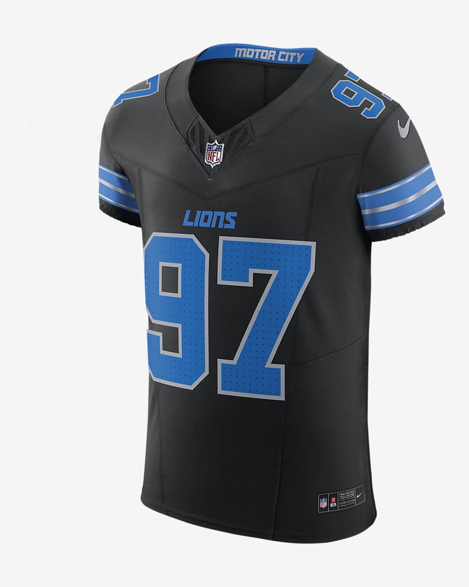 Aidan Hutchinson Detroit Lions Men's Nike Dri-FIT NFL Elite Football Jersey - Black