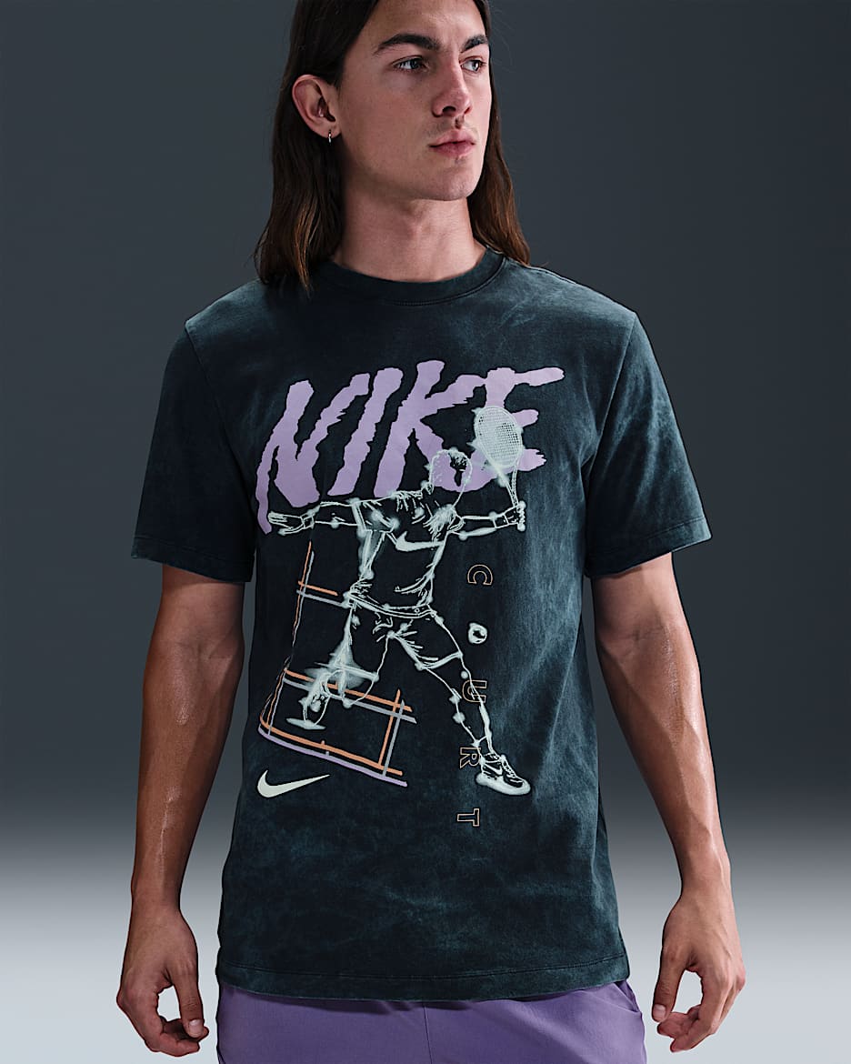 NikeCourt Men's Tennis T-Shirt - Obsidian