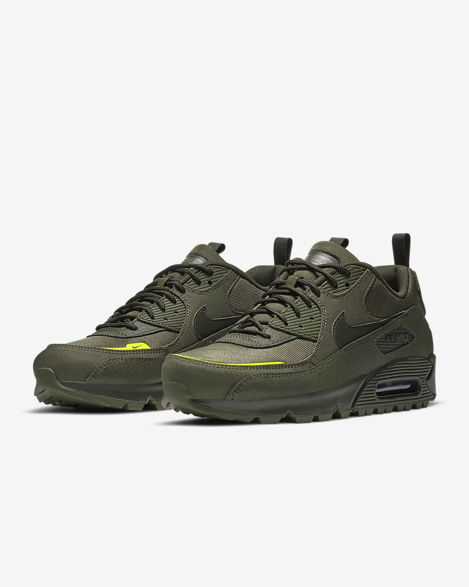 Nike Air Max 90 Surplus Men's Shoes - Cargo Khaki/Lemon Venom/Sequoia