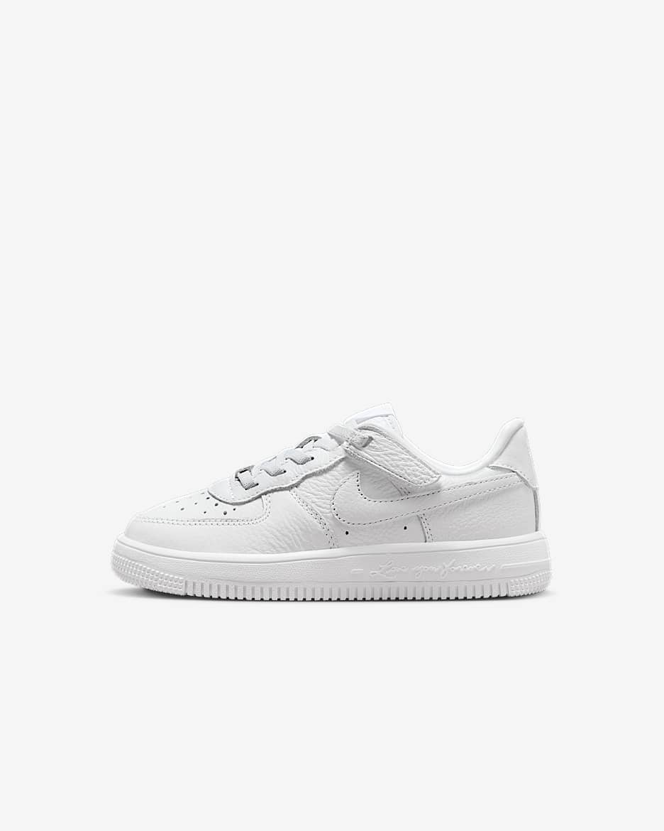 Tenis para niños de preescolar NOCTA Force 1 Low EasyOn - Blanco/Blanco/Blanco