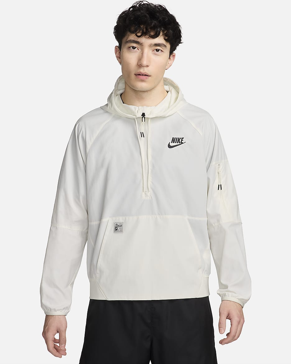 เสื้อแจ็คเก็ตอโนแรคแบบทอไม่มีซับในผู้ชาย Nike Sportswear - Sail/Sail/Anthracite