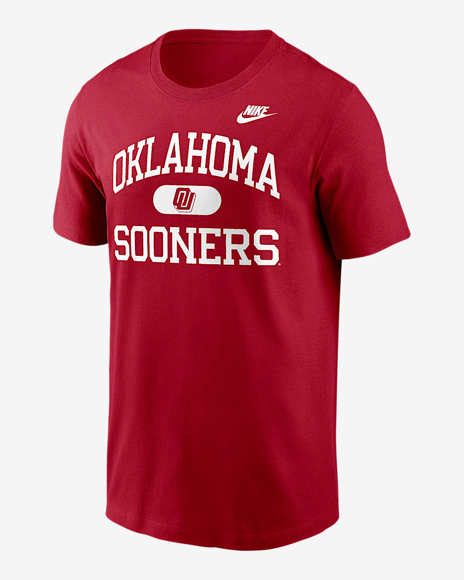 Playera universitaria Nike para hombre Oklahoma Legacy Alma Mater - Carmesí