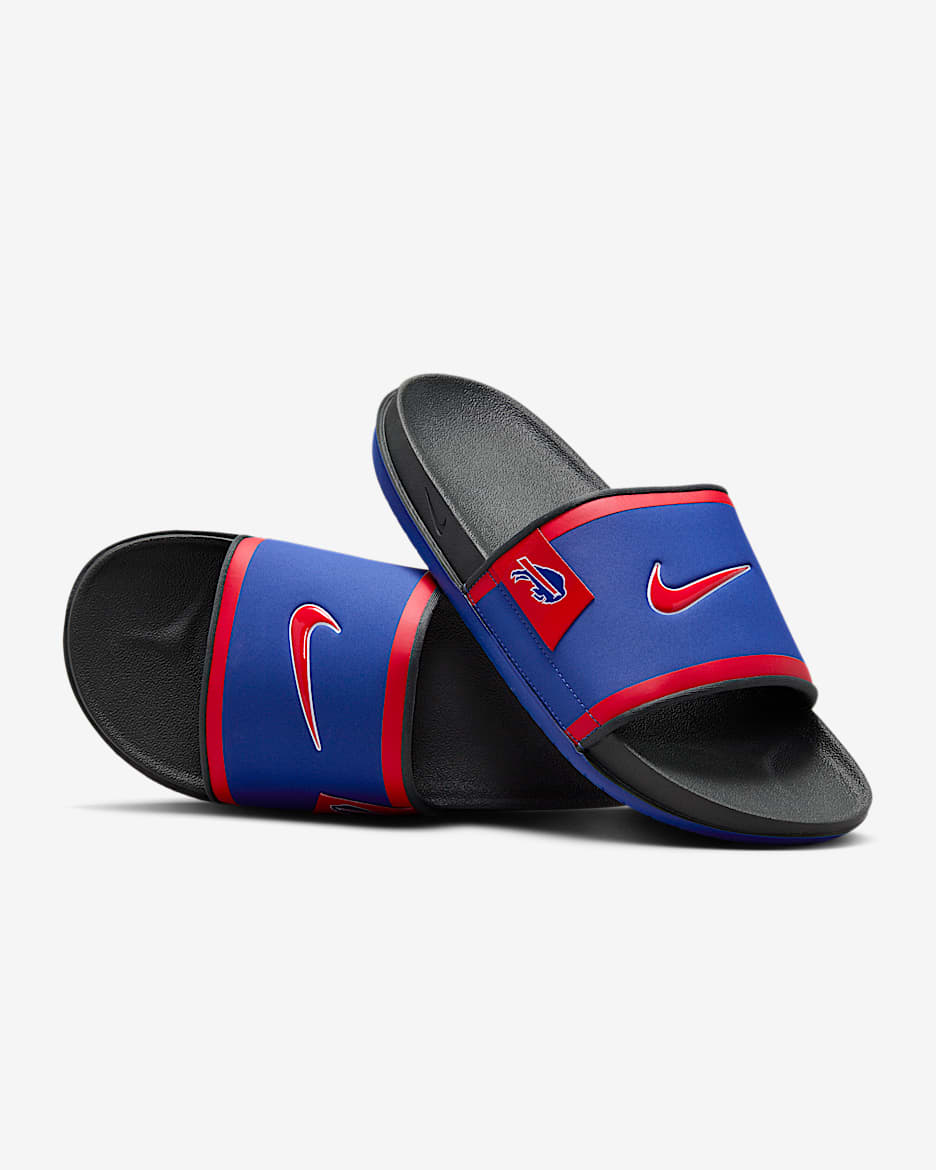 Chanclas Offcourt Nike Offcourt (Buffalo Bills) - Azul eléctrico/Gris humo oscuro/Rojo universitario