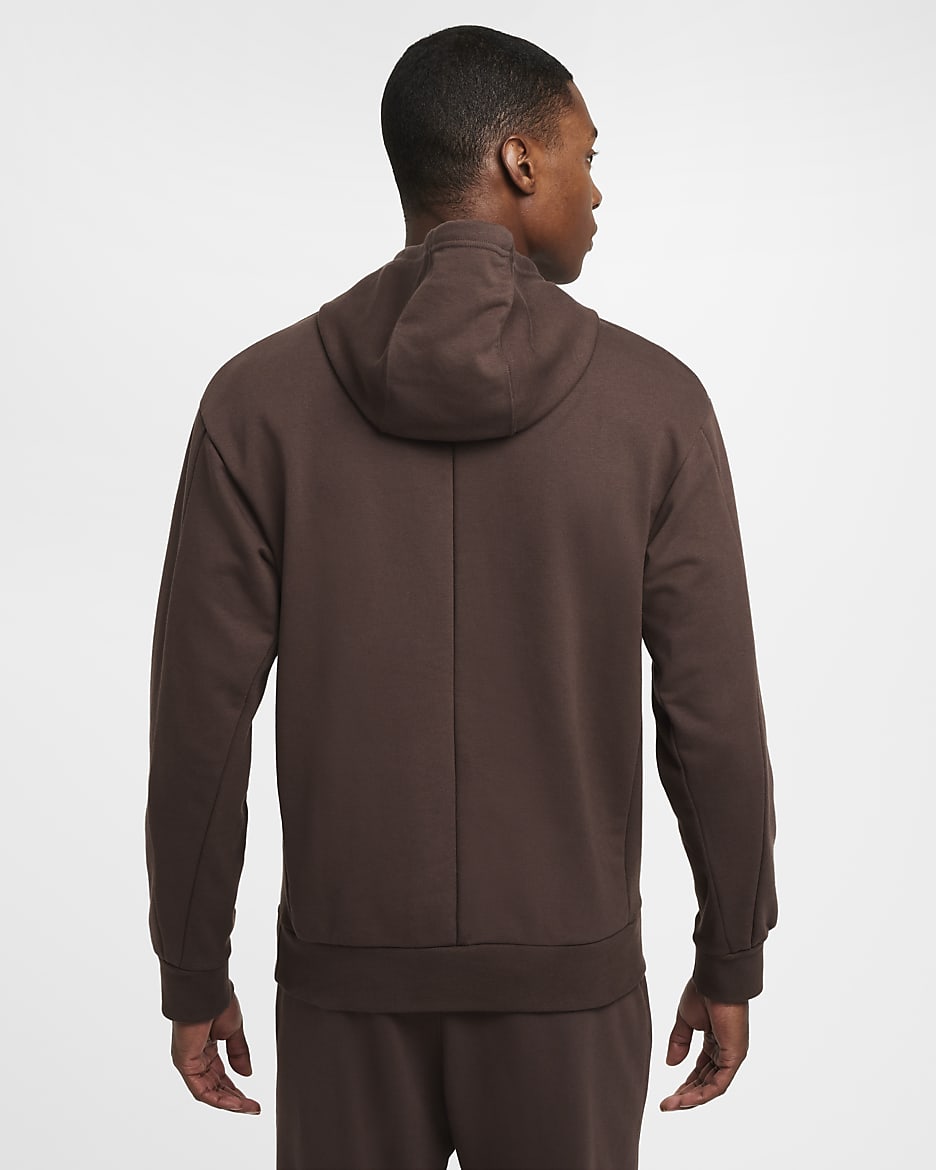 Sweat à capuche de tennis Dri-FIT en tissu Fleece NikeCourt Heritage pour homme - Baroque Brown/Velvet Brown