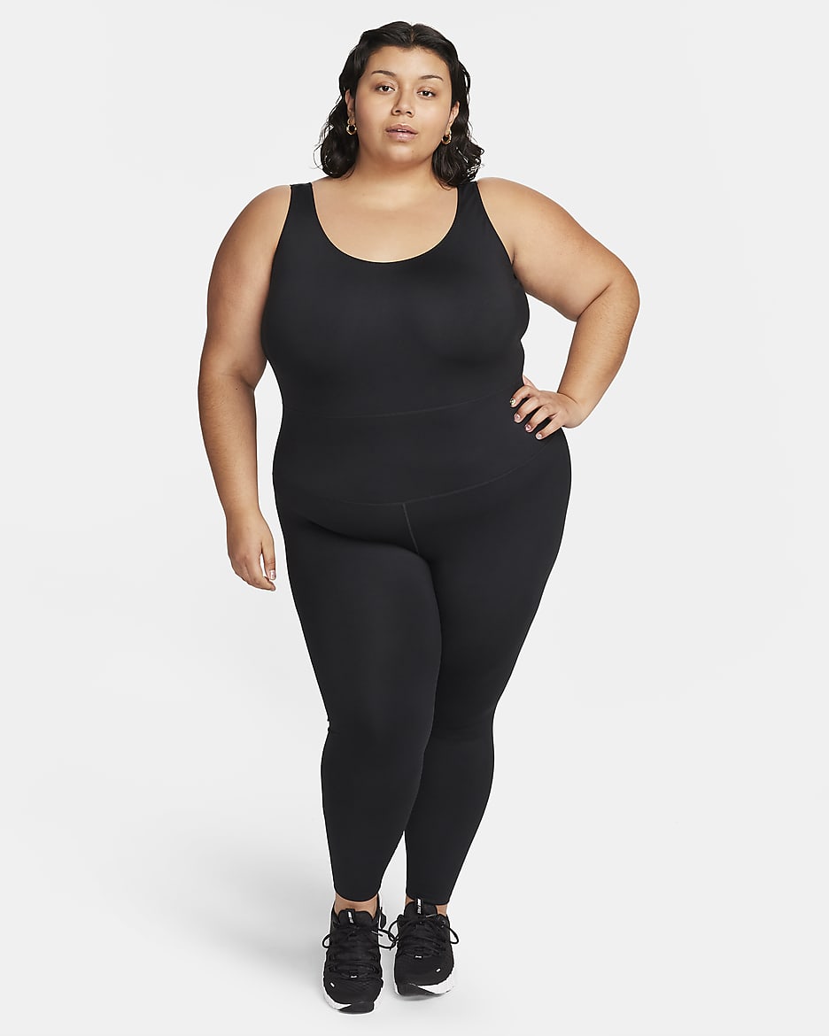 Nike One Women's Dri-FIT Bodysuit (Plus Size) - Black/Black/Black