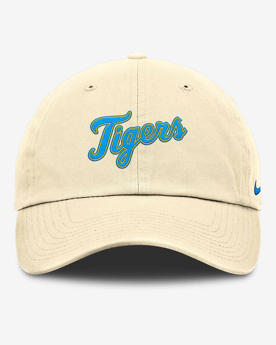 Gorra Nike de la MLB ajustable para hombre Detroit Tigers Club - Leche de coco