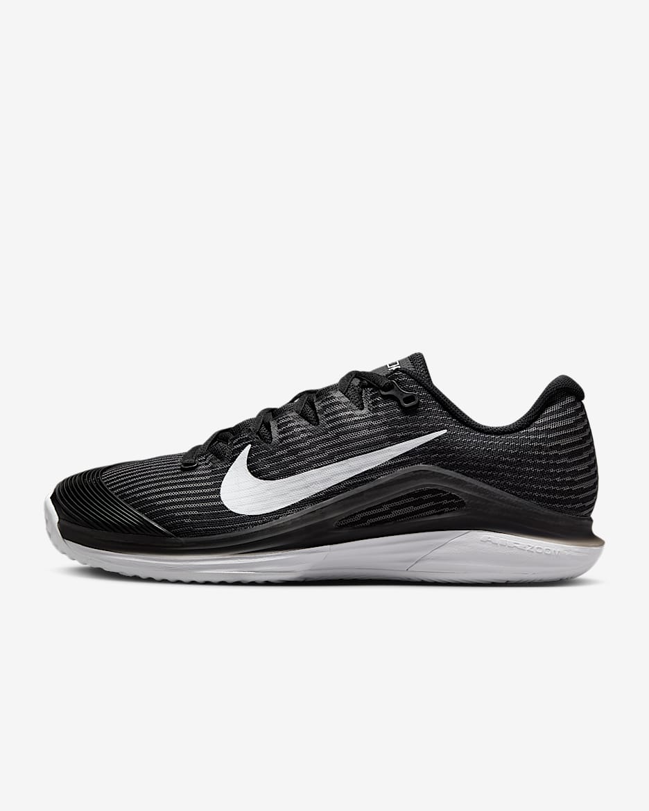 Tenis de tenis para cancha de arcilla para mujer Nike Vapor 12 - Negro/Gris humo oscuro/Blanco