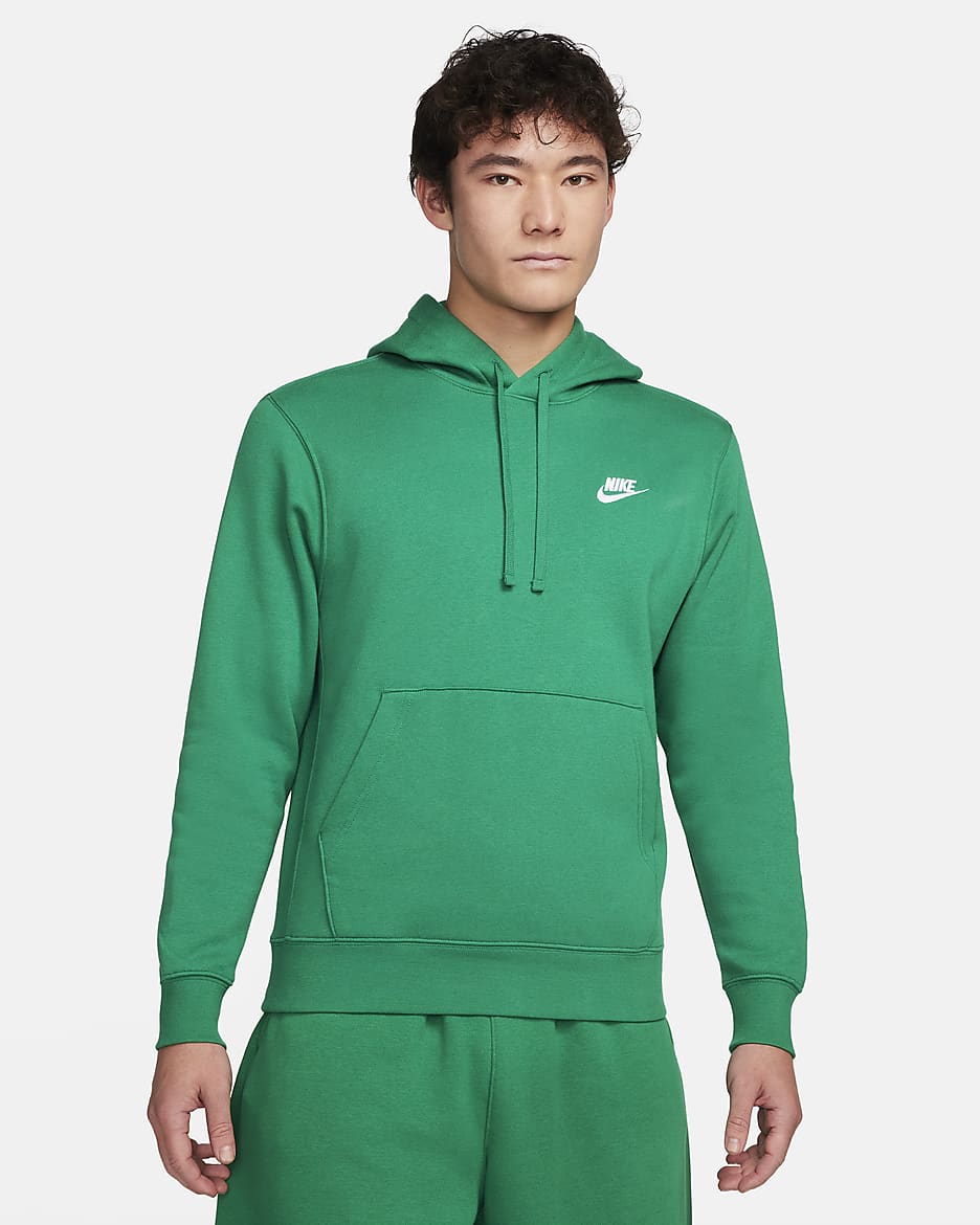 Nike Sportswear Club Fleece Pullover Hoodie - Malachite/Malachite/White