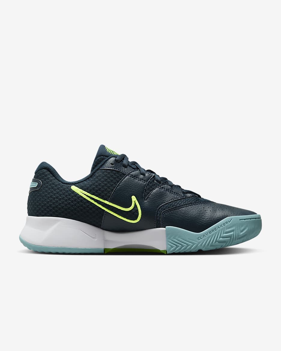 NikeCourt Lite 4 Herren-Tennisschuh für Sandplätze - Armory Navy/Volt/Denim Turquoise