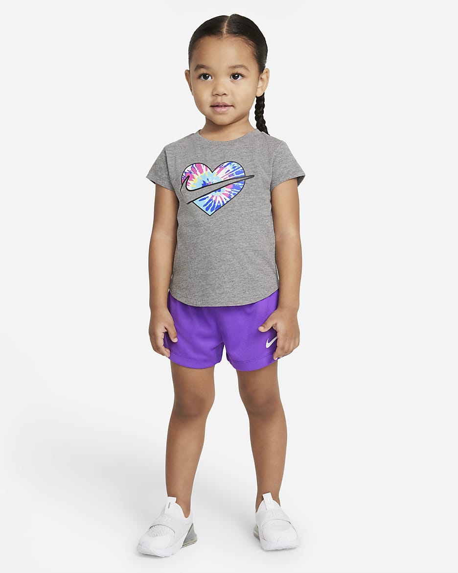 Nike Toddler Tie-Dye T-Shirt and Shorts Set - Multi-Color/Wild Berry