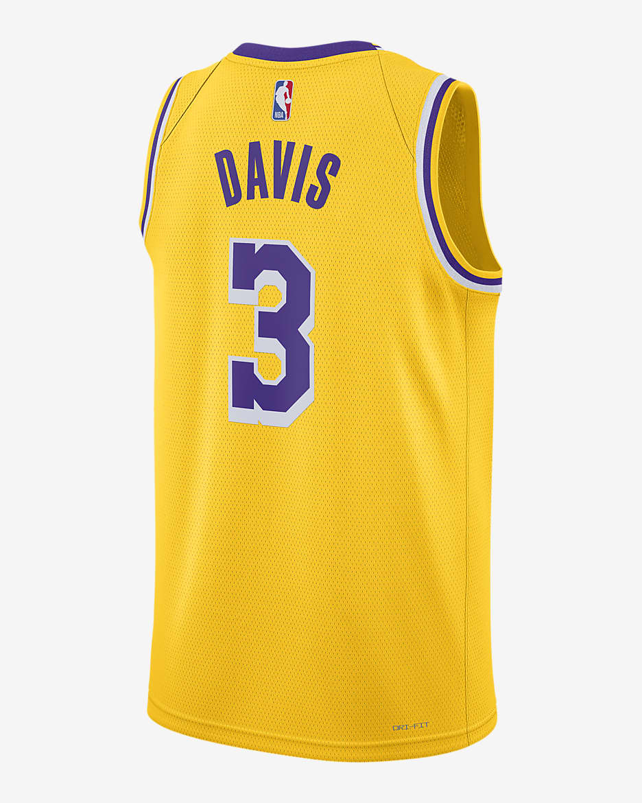 Jersey Nike Dri-FIT de la NBA Swingman para hombre Los Angeles Lakers Icon Edition 2022/23 - Amarillo