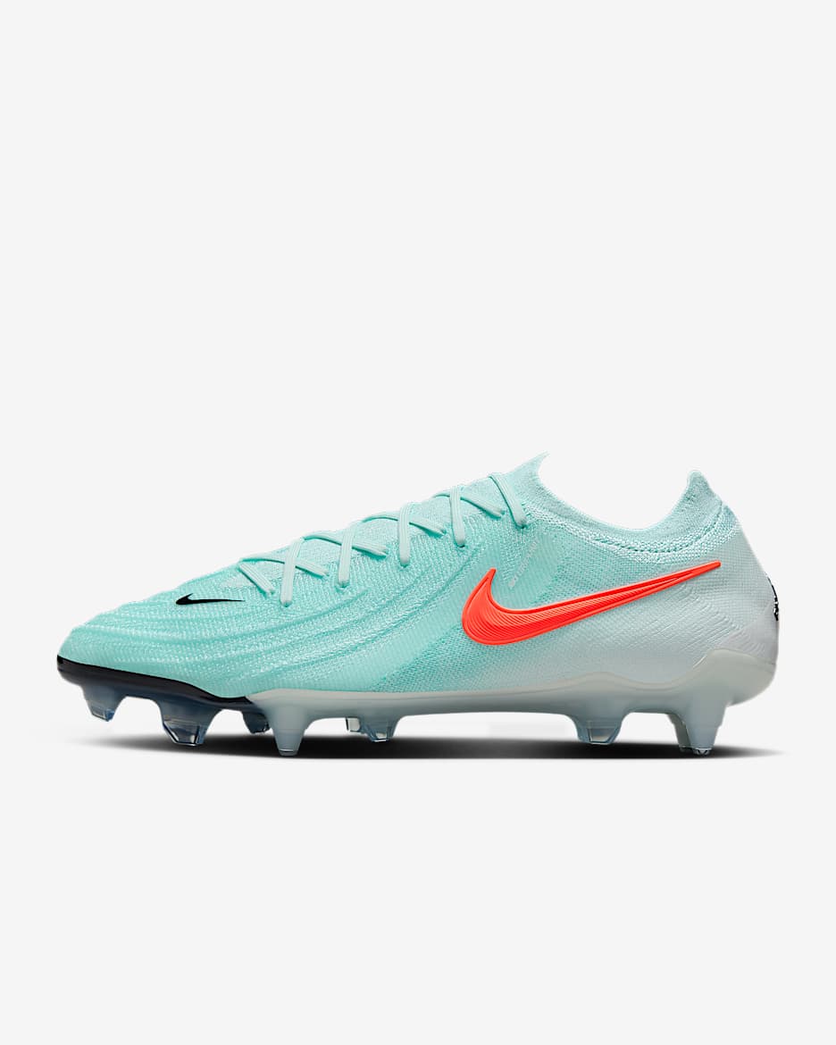 Nike Phantom GX 2 Elite SG Low-Top Football Boot - Mint/Off-Noir/Atomic Red