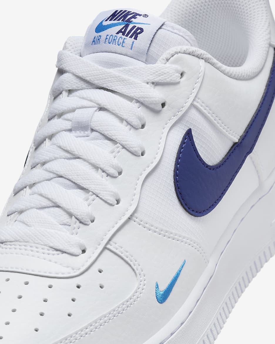 Nike Air Force 1 '07 Men's Shoes - White/Light Photo Blue/Deep Royal Blue