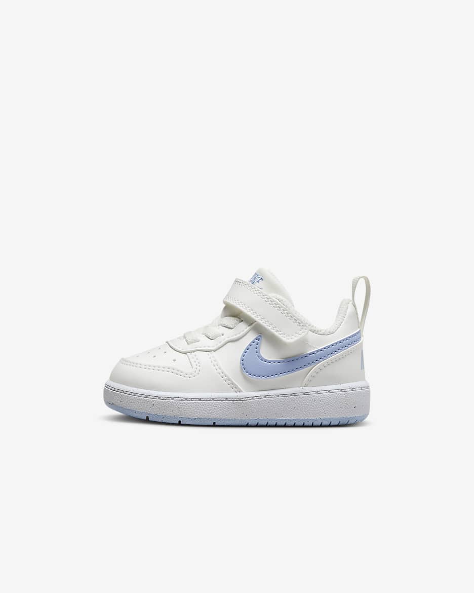 Nike Court Borough Low Recraft Baby/Toddler Shoes - Summit White/Cobalt Bliss