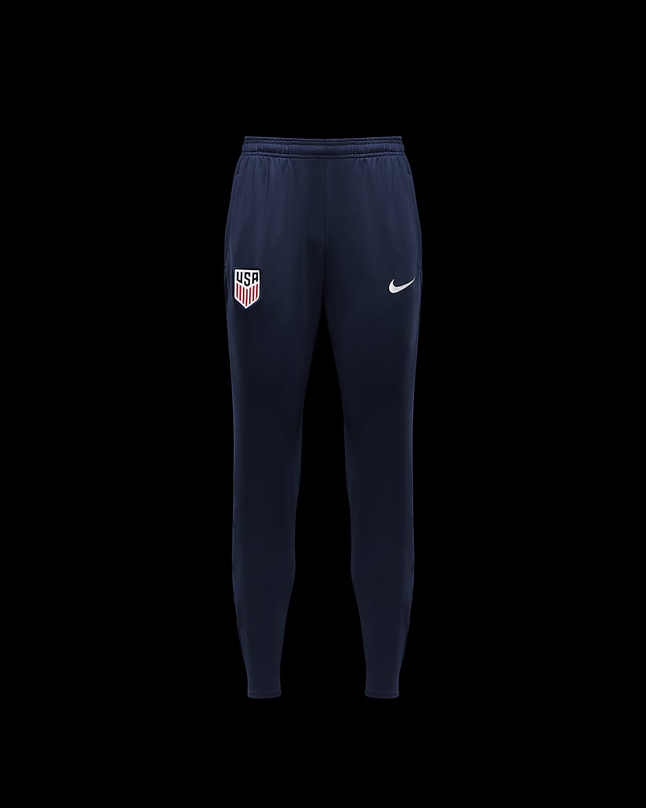 USMNT Strike Women's Nike Dri-FIT Soccer Knit Pants - Obsidian/Sport Red/White