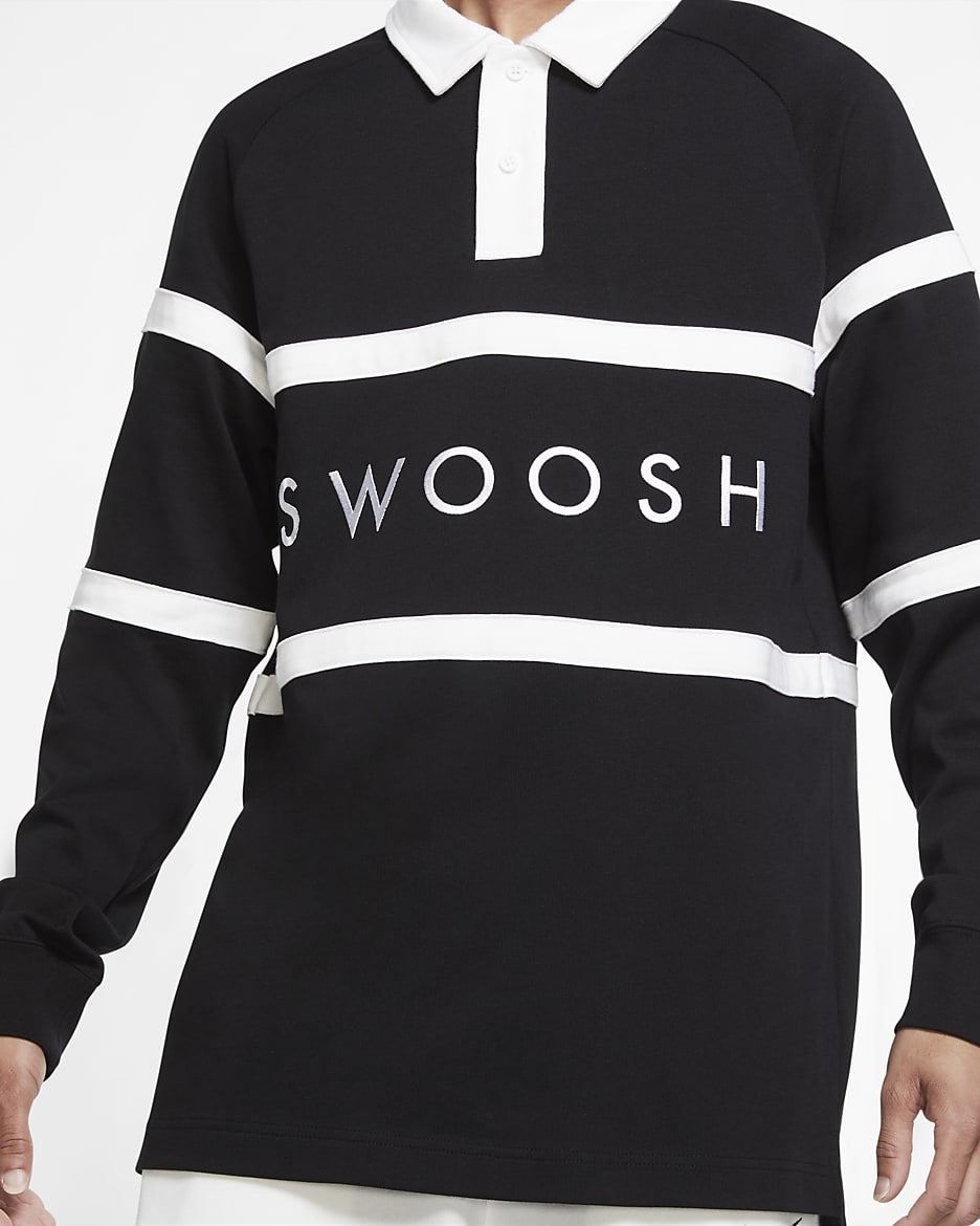 swoosh rugby shirt