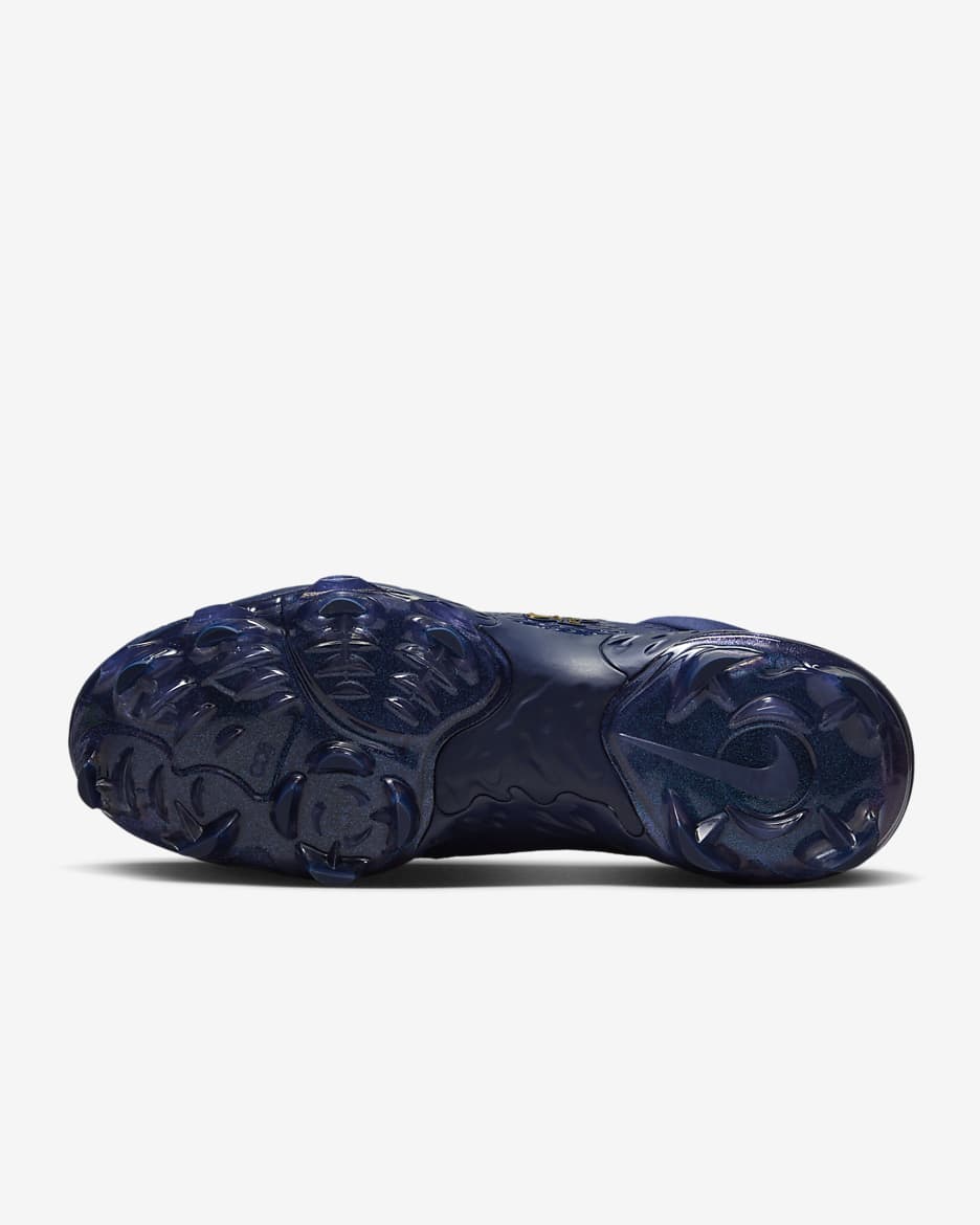 Nike Alpha Huarache Elite 4 Low MCS JRD Baseball Cleats - Midnight Navy/Midnight Navy/Metallic Gold