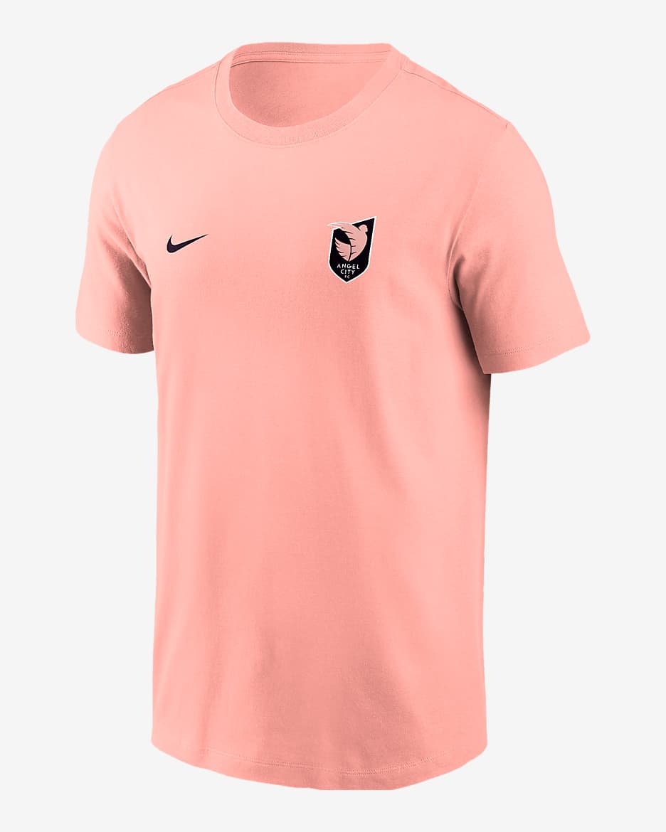 Playera Nike de la NWSL para hombre Rocky Rodríguez Angel City FC - Coral desteñido