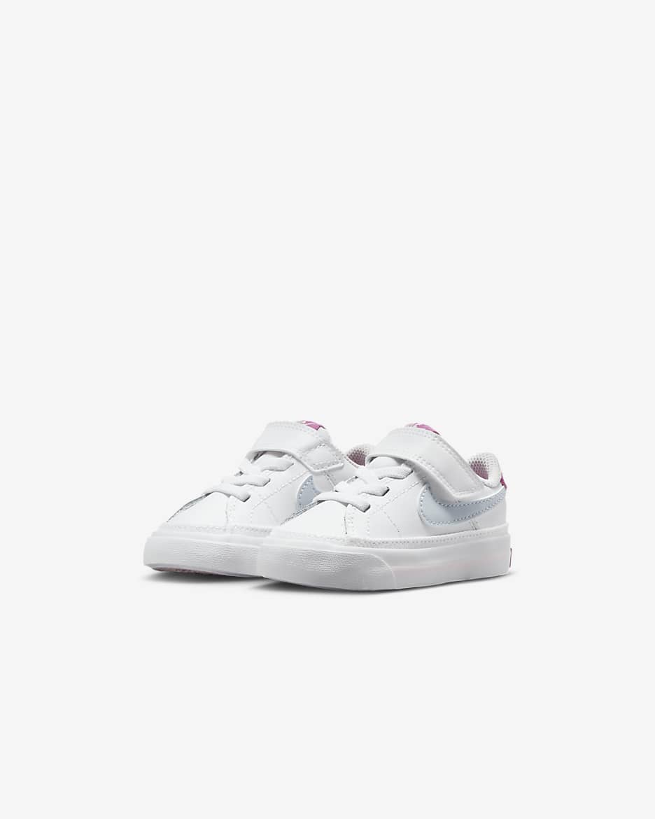 NikeCourt Legacy Baby/Toddler Shoes - White/Cosmic Fuchsia/Pearl Pink/Football Grey