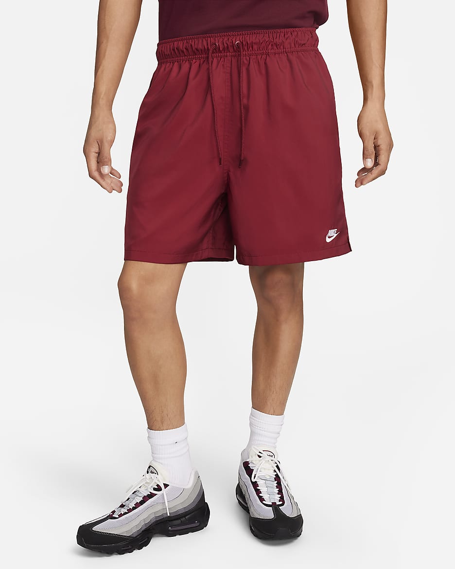 Nike Club Men's Woven Flow Shorts - Team Red/White