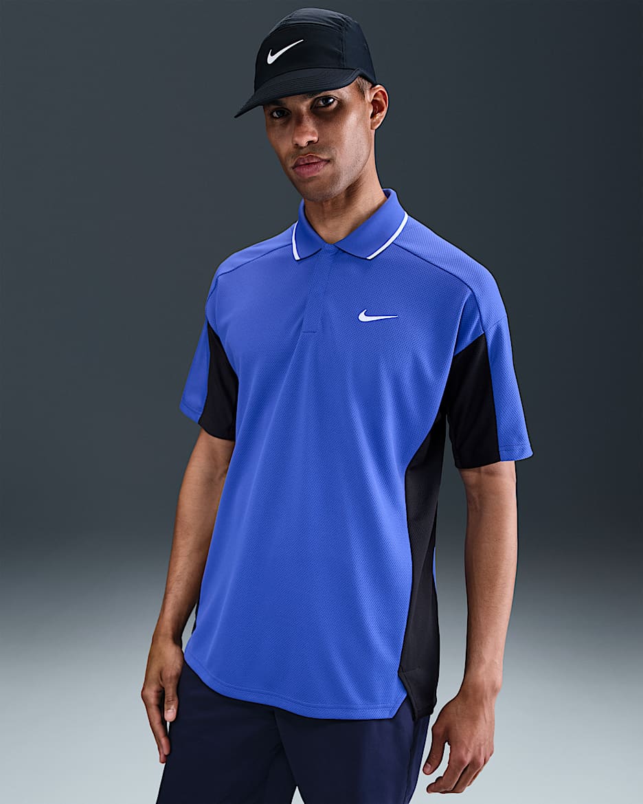 Polo de golf Dri-FIT para hombre Nike Golf Club - Azul astronómico/Negro/Negro/Blanco