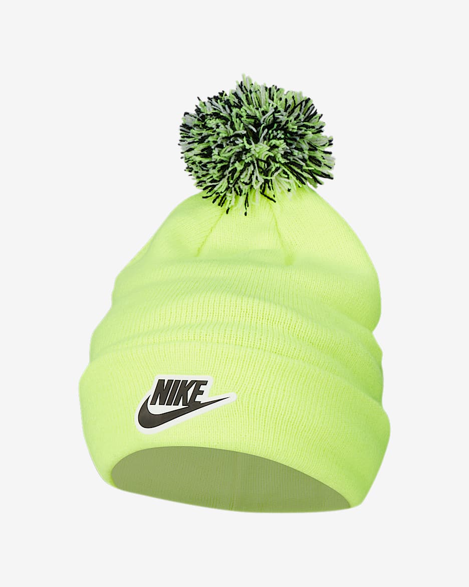 Nike Futura Pom Beanie Gift Box Little Kids' Hat - Volt