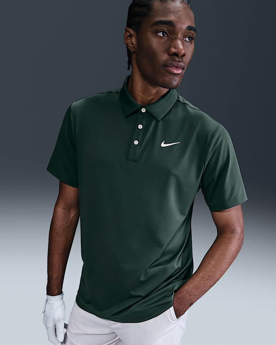 Nike Tour Men's Dri-FIT Solid Golf Polo - Vintage Green/Pale Ivory