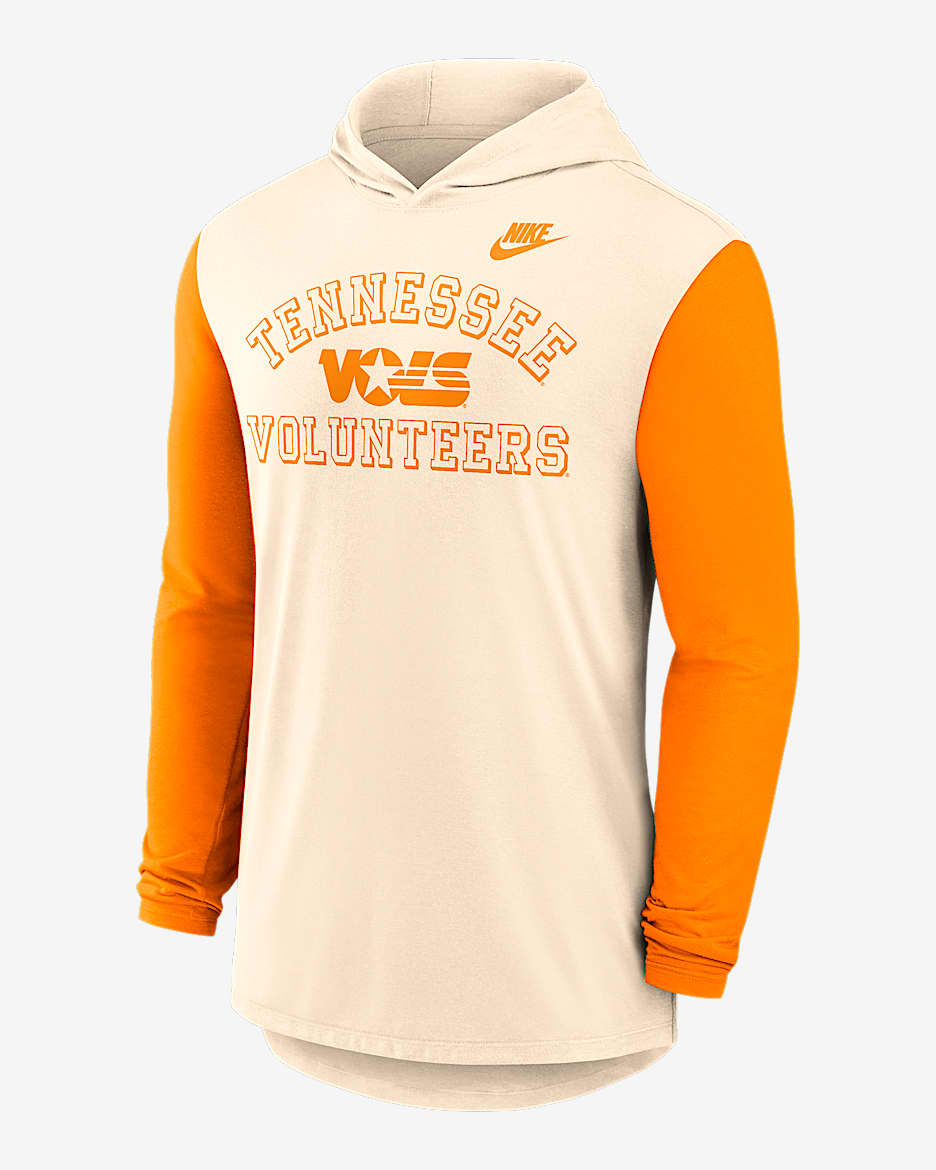 Tennessee Legacy Men's Nike Dri-FIT College Long-Sleeve Hooded T-Shirt - Natural