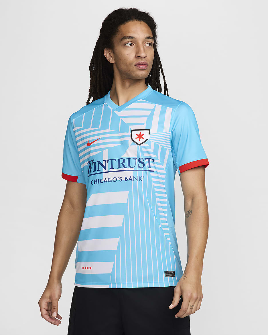 Chicago Red Stars 2024 Stadium Primary Men's Nike Dri-FIT NWSL Replica Jersey - Baltic Blue