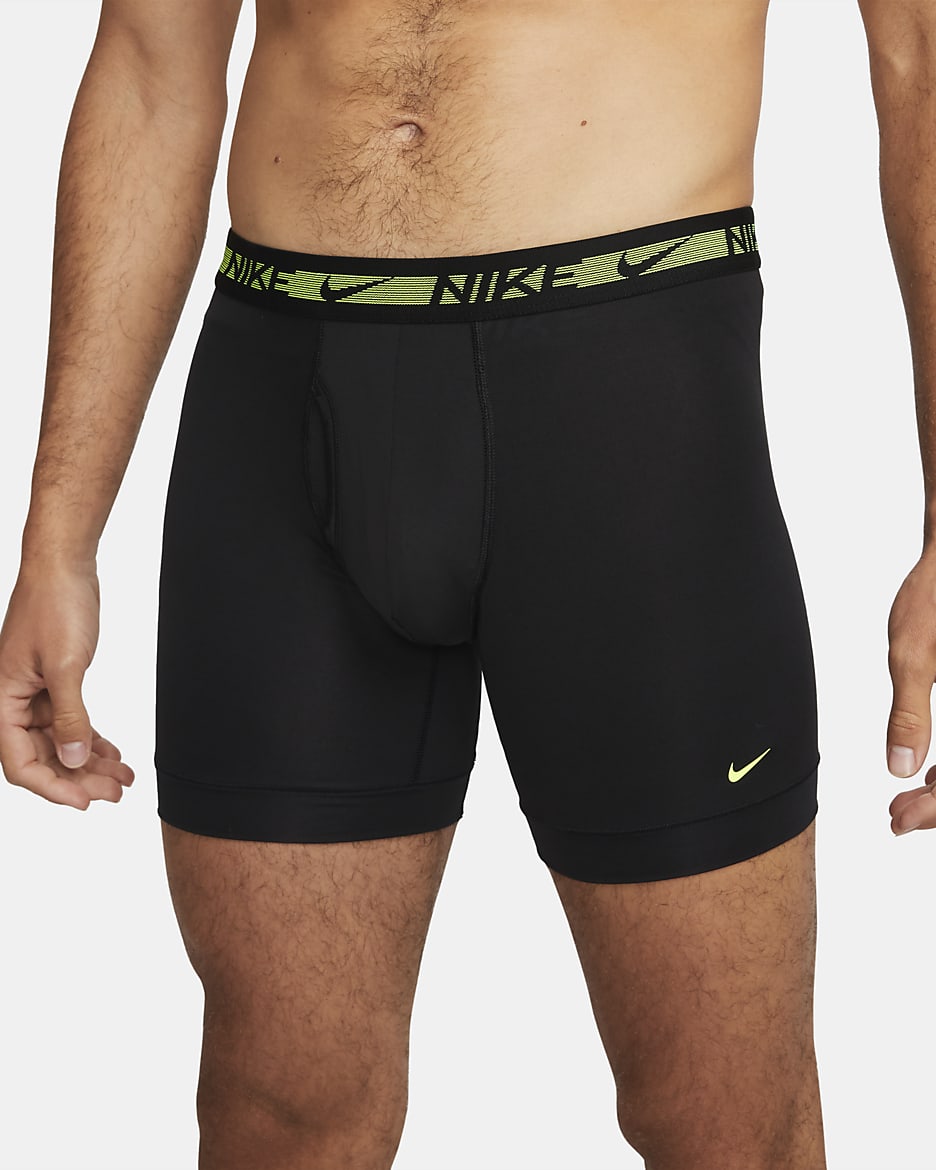 Nike Dri-FIT Ultra-Stretch Micro Men's Boxer Briefs (3-Pack) - Black