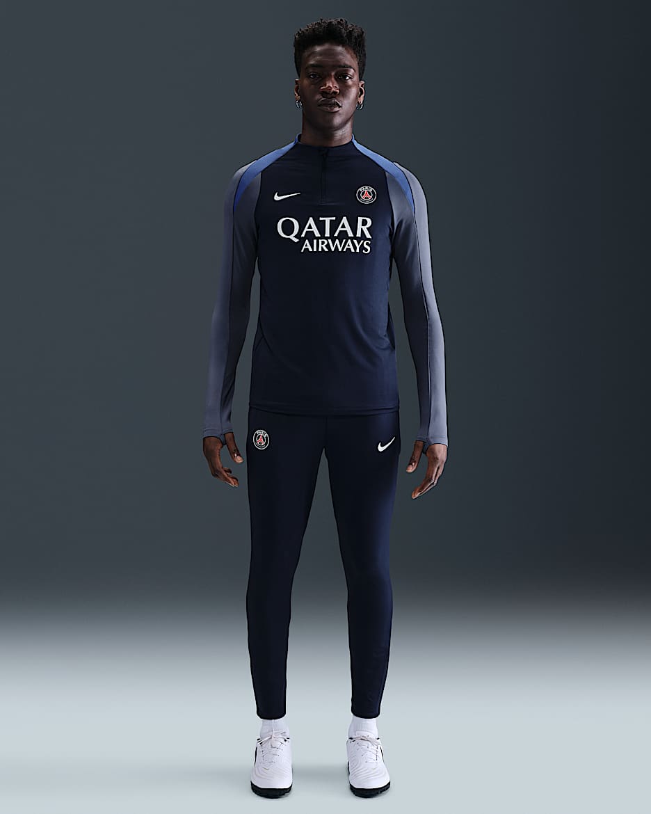 Paris Saint-Germain Strike Nike Dri-FIT Strick-Fußballhose für Herren - Midnight Navy/Hyper Royal/Weiß