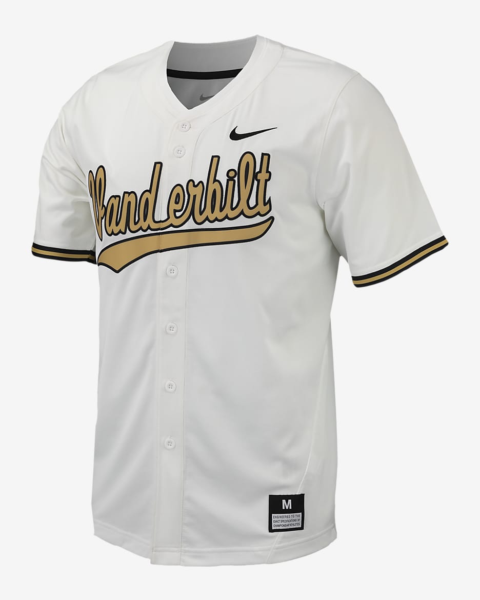 Jersey de béisbol universitario Nike Replica para hombre Vanderbilt - Blanco