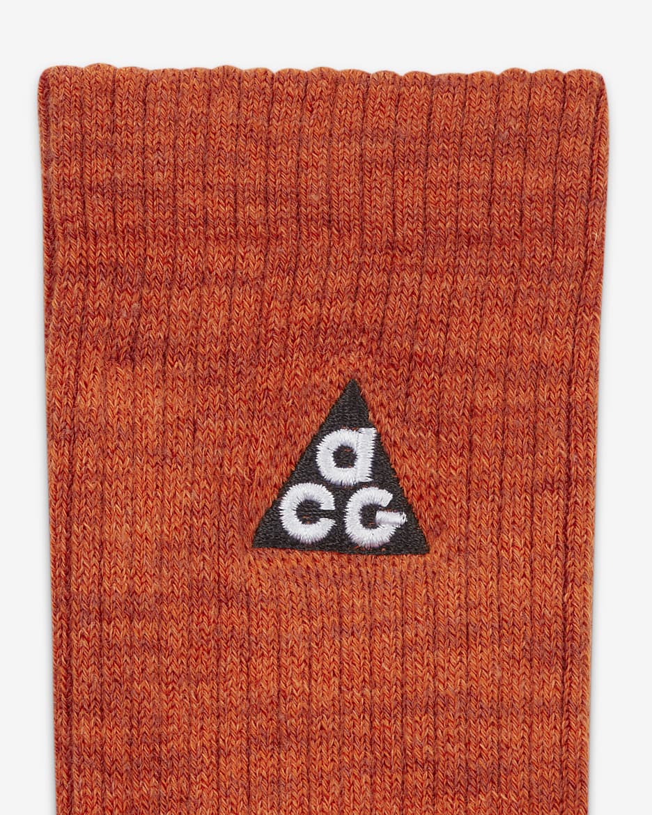 Nike ACG Everyday Cushioned Crew Socks (1 Pair) - Campfire Orange/Summit White/Rugged Orange/Night Maroon