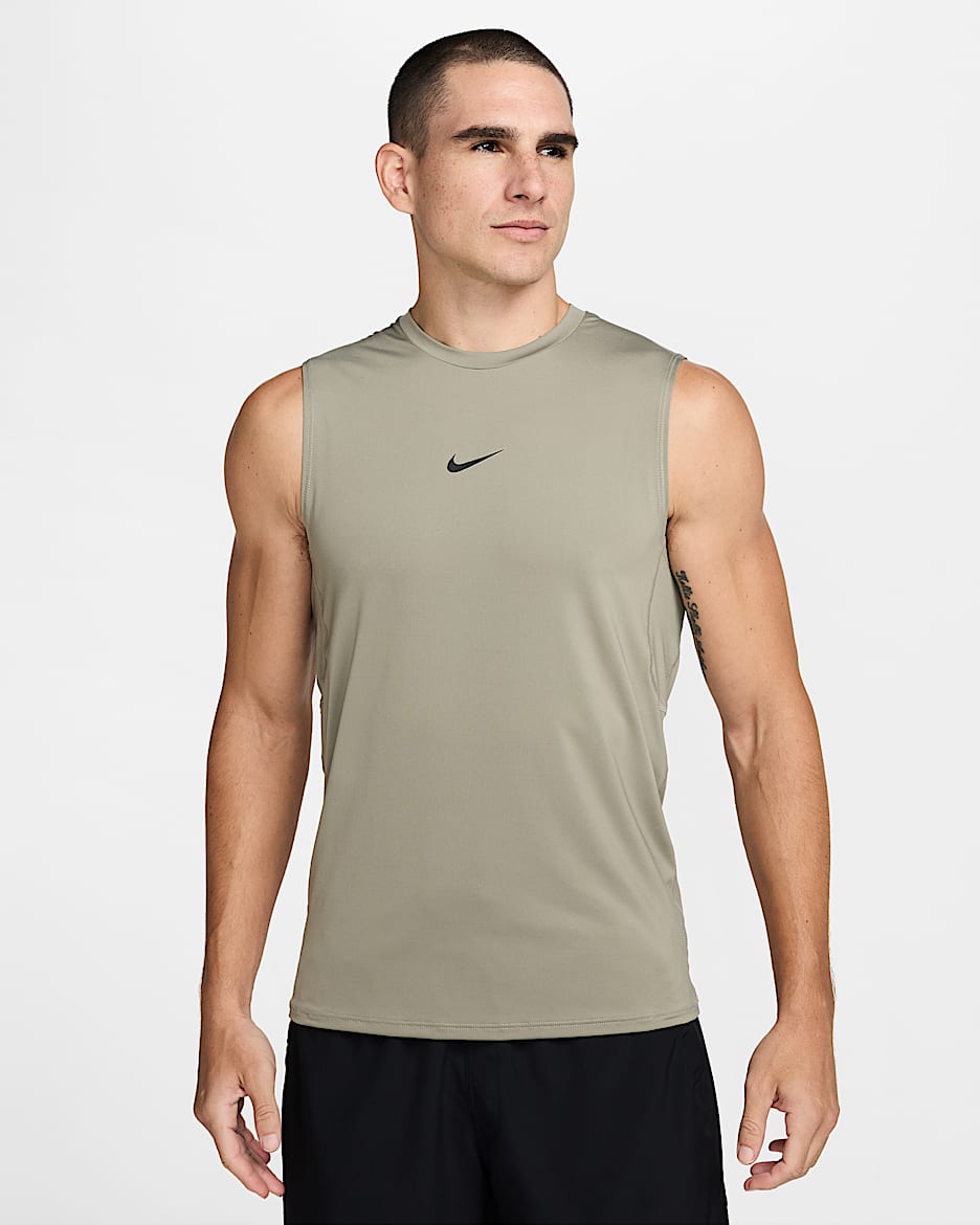Camiseta sin mangas Dri-FIT para hombre Nike Pro - Militar claro/Negro