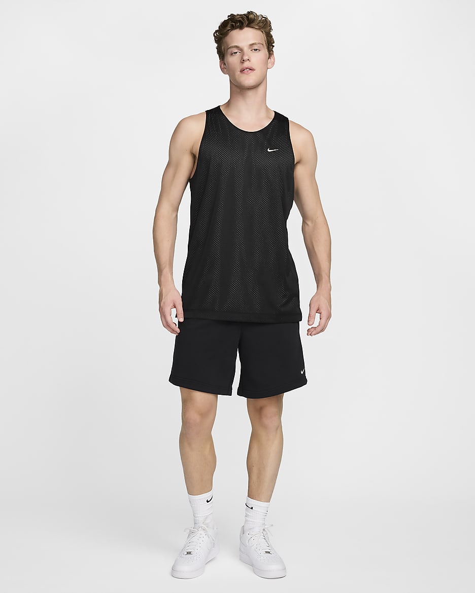 Jersey de básquetbol Dri-FIT reversible para hombre Nike Standard Issue - Negro/Gris oscuro/Marfil pálido