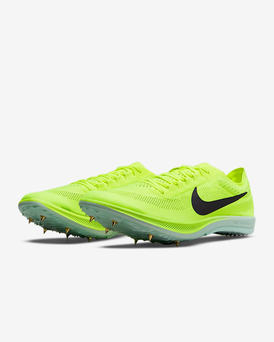 Nike ZoomX Dragonfly Track & Field Distance Spikes - Volt/Mint Foam/Vachetta Tan/Cave Purple