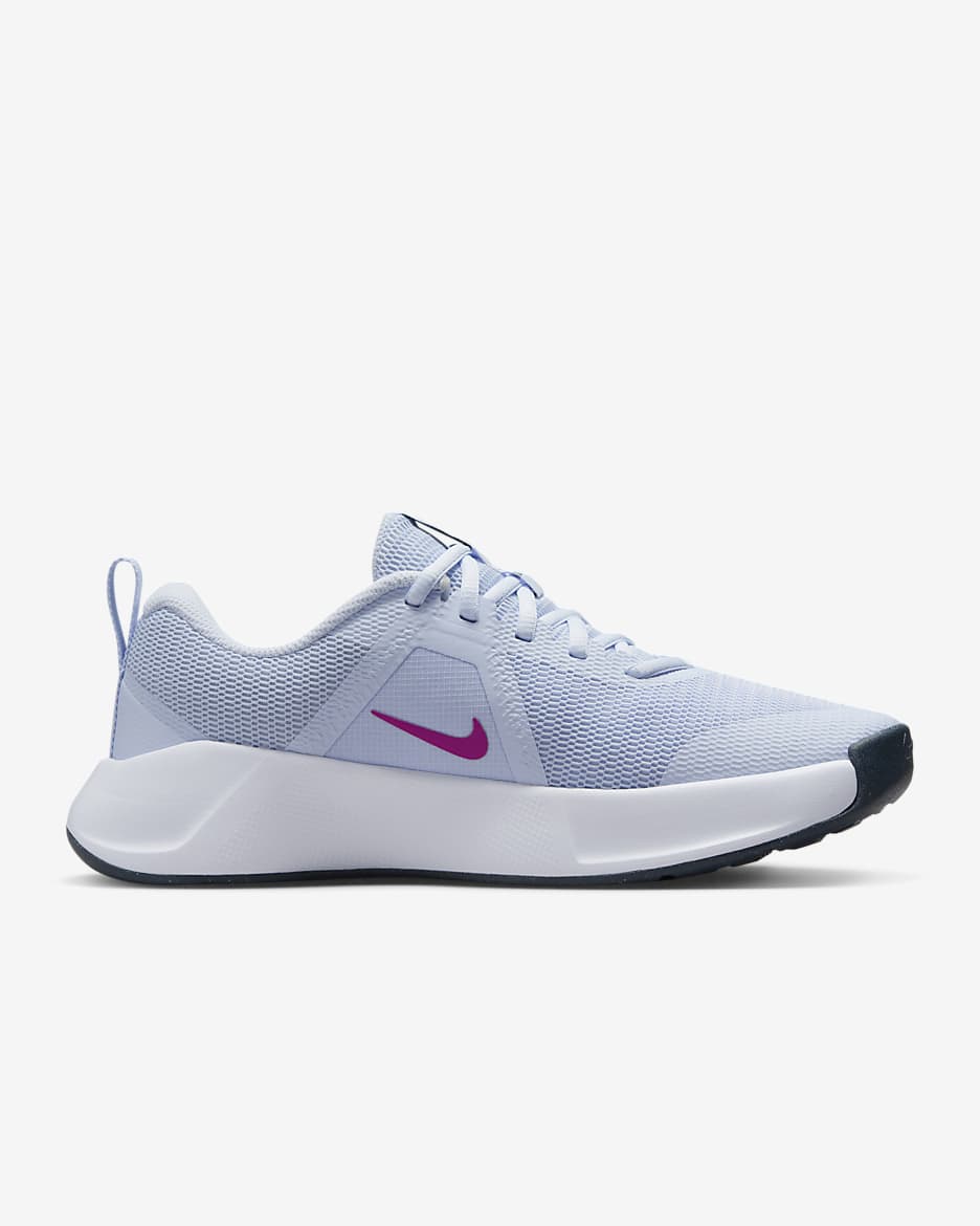 Tenis de entrenamiento para mujer Nike MC Trainer 3 - Gris fútbol/Azul marino militar/Fucsia cálido