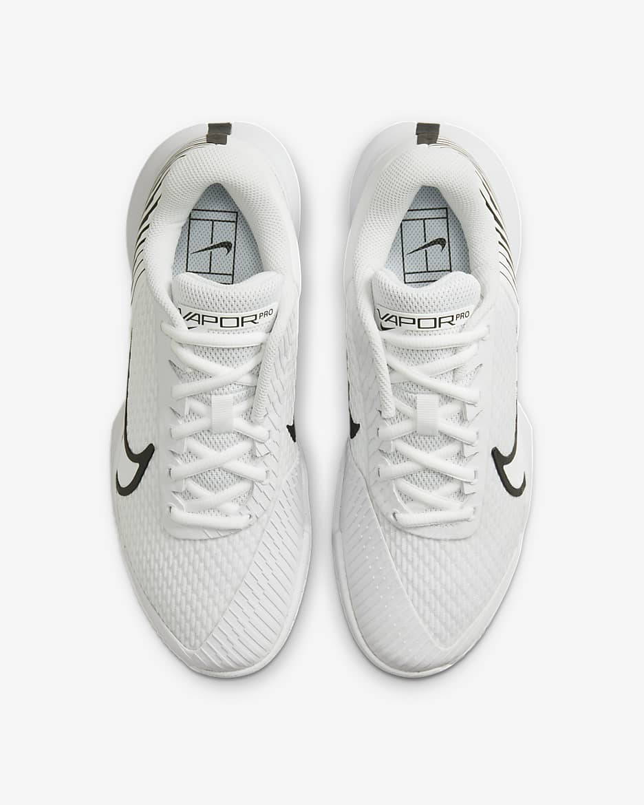 NikeCourt Air Zoom Vapor Pro 2 Hardcourt tennisschoenen voor dames - Wit/Pure Platinum/Zwart