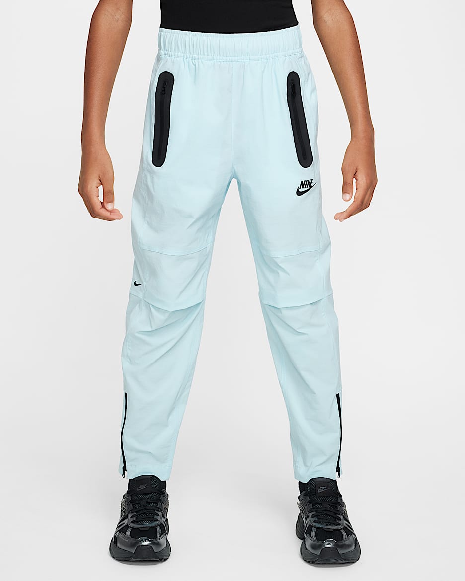 Nike Tech Older Kids' (Boys') Woven Trousers - Glacier Blue/Black