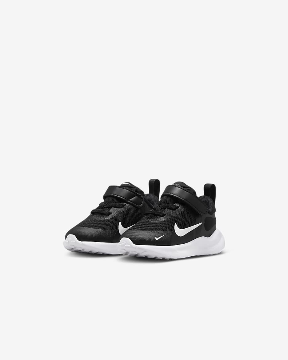 Nike Revolution 7 cipő babáknak - Fekete/Fehér/Fehér