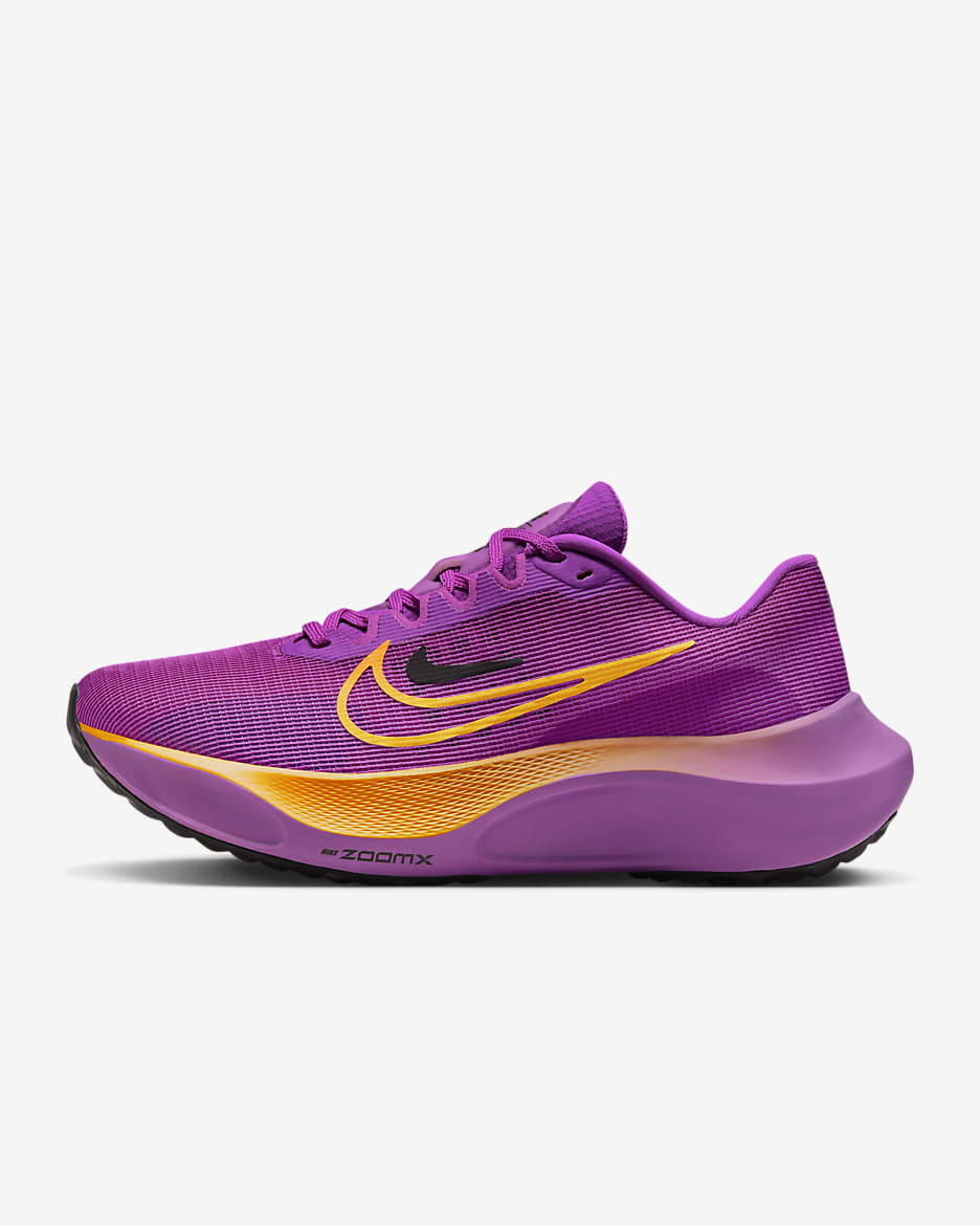 Tenis de correr en pavimento para mujer Nike Zoom Fly 5 - Hipervioleta/Negro/Naranja láser