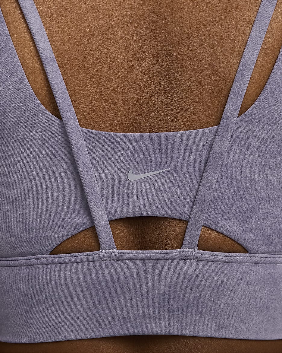 Nike Zenvy Tie-Dye Women's Medium-Support Padded Longline Sports Bra - Daybreak/Daybreak/Daybreak